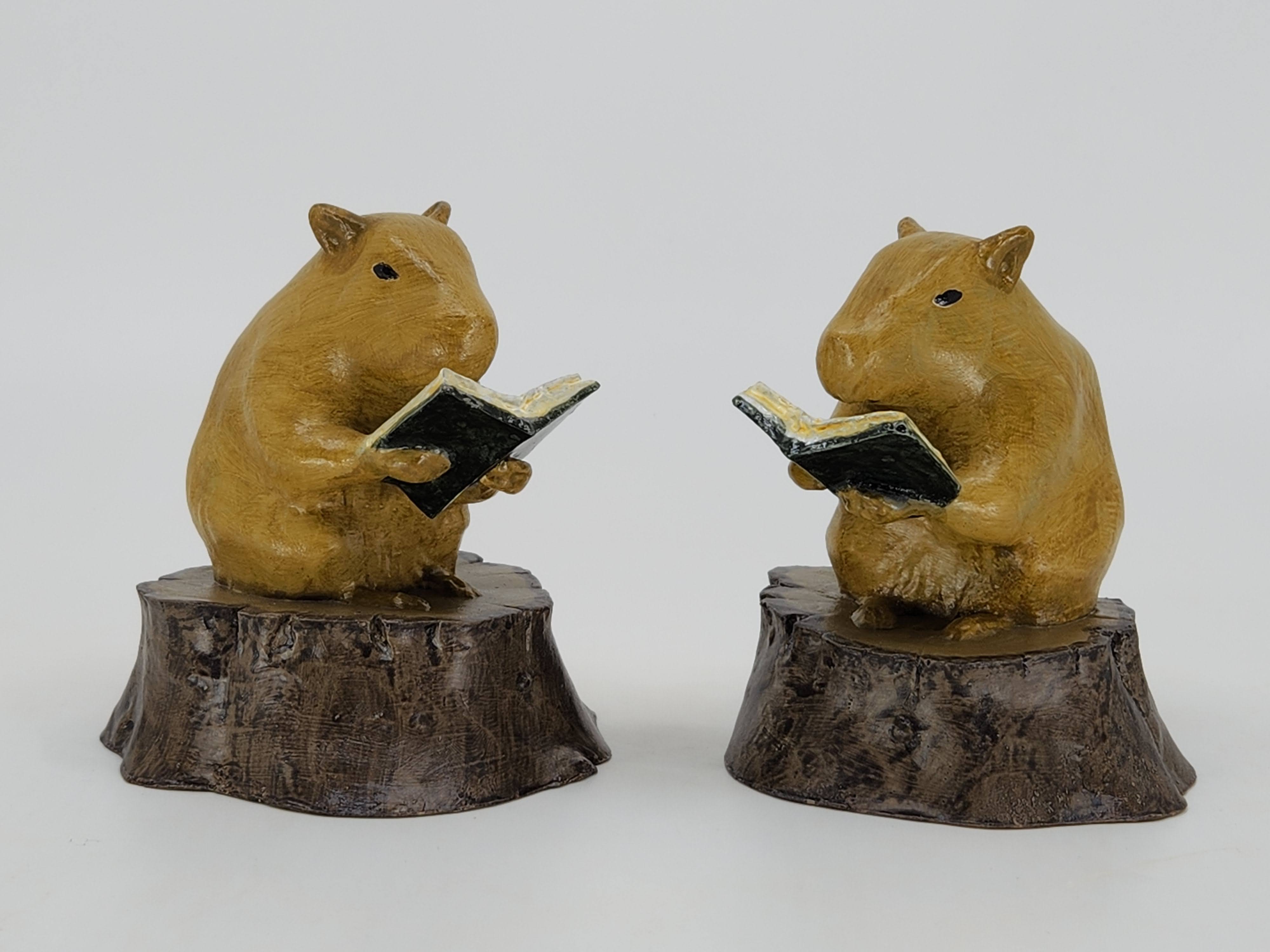 Escultura da Capivara Lendo